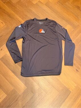 Nike Cleveland Browns Dri-FIT On Field Long Sleeve Performance Shirt Large NFL